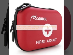 FTFK-05 Kit de primeros auxilios para senderismo, mochilería, campamento, viajes, automóvil y ciclismo con rojo