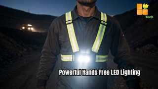 Chaleco con luz LED reflectante en el pecho | Lámpara de pecho de seguridad laboral recargable por USB para construcción minera Ni