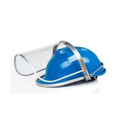 comprar CE industrial Splashproof del casco de la construcción de la cara llena del casco de la motosierra del PVC Fabricación en línea