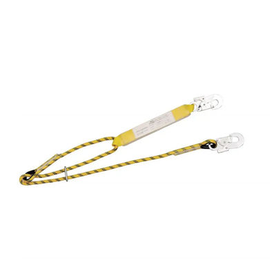 Comprar Cordón de seguridad ajustable de 1460 a 1988 mm con cuerda Kernmantle y amortiguador de energía amarillo para detención de caídas Fabricación en línea