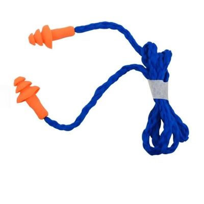 comprar Auriculares reutilizables de la espuma del silicón de la seguridad 31,5 x 12.5m m con el cordón de nylon del PVC Fabricación en línea