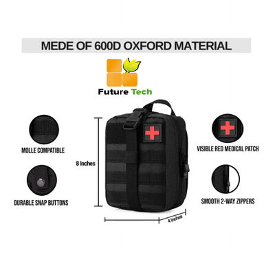 comprar Bolso de emergencia de equipo de primeros auxilios de tela de Oxford 600D CE/ISO13485 Certificado para uso médico táctico al aire libre Fabricación en línea