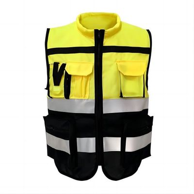 comprar Chaleco reflexivo de trabajo industrial de la seguridad de 360 grados con la cinta de los bolsillos 120g los 5cm Fabricación en línea