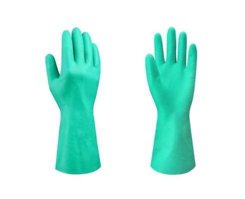 comprar El aceite resistente de los guantes del indicador 8 M Size Reusable Chemical impermeabiliza el nitrilo solvente ácido del aceite Fabricación en línea