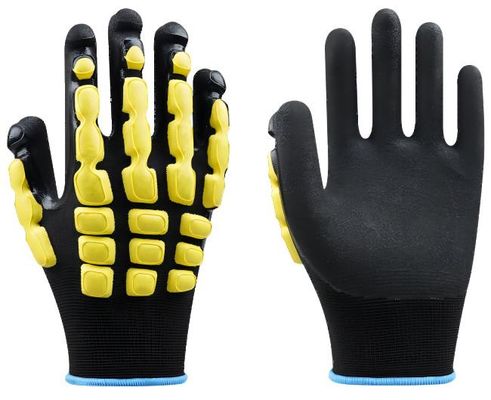 comprar El nitrilo anti resistente del apretón de la seguridad de los guantes del impacto 13G cubrió guantes de la mano Fabricación en línea