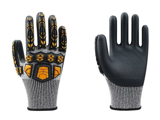 comprar Guantes antivibración certificados EN388 con revestimiento de arena nitrílica y resistencia al impacto para la seguridad industrial Fabricación en línea