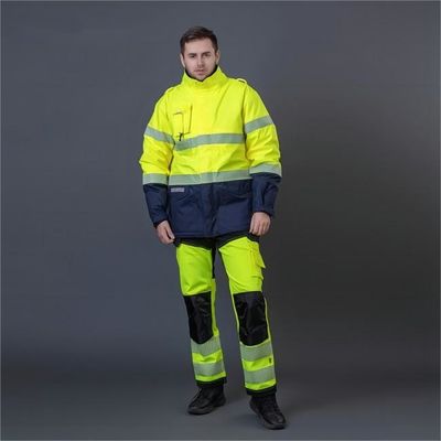 comprar 220 al alto trabajo de la seguridad de la visibilidad 260gsm uniforma la prenda impermeable para los trabajadores de la industria Fabricación en línea