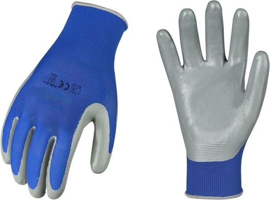 comprar Apretón revestido de la palma del XL XXL de los guantes de la seguridad del nitrilo inconsútil reutilizable del trabajo Fabricación en línea