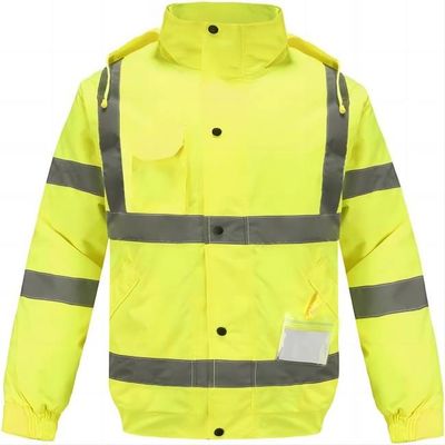 comprar Chaqueta impermeable reflectante térmica certificada ANSI de alta visibilidad para construcción y gas petróleo Fabricación en línea