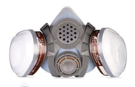 comprar Respirador de máscara de silicona con conexión de bayoneta para spray antigas y manipulación química Fabricación en línea