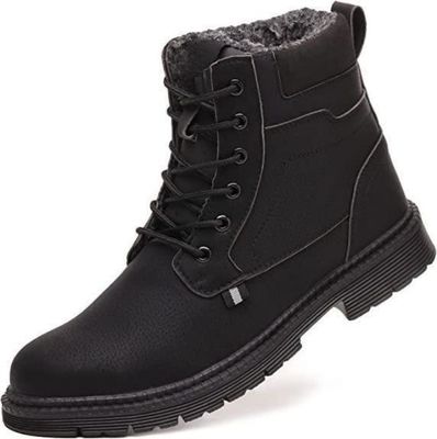 comprar La seguridad resistente fría de la prueba negra de la puntura EU38 patea el acero para hombre Toe Winter Boots Fabricación en línea