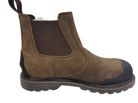 comprar Retroceso de goma del cuero de Crazy Horse de las botas de la seguridad de Goodyear de la salida del protector Toe Work de acero Fabricación en línea