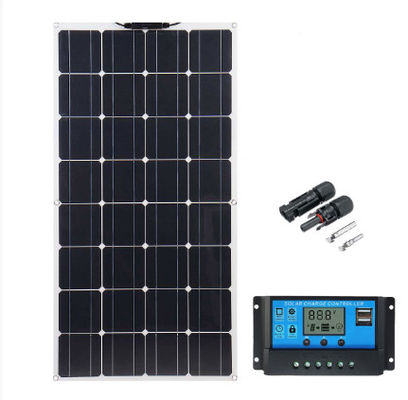 Comprar Panel solar monocristalino a prueba de agua de 100 W con alta eficiencia de conversión y diseño flexible Fabricación en línea