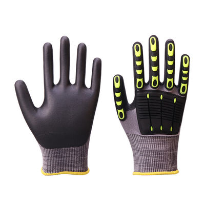 comprar Guantes antivibración de caucho de silicio TPR con recubrimiento de espuma de nitrilo y certificados EN388 para el trabajo de seguridad Fabricación en línea