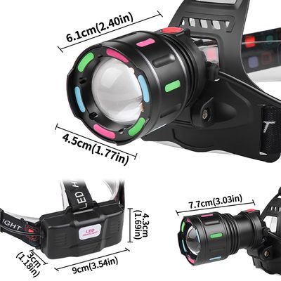 comprar Lámpara delantera recargable LED linterna con 1000 lumens IPX4 Construcción ABS impermeable y de aleación de aluminio Fabricación en línea