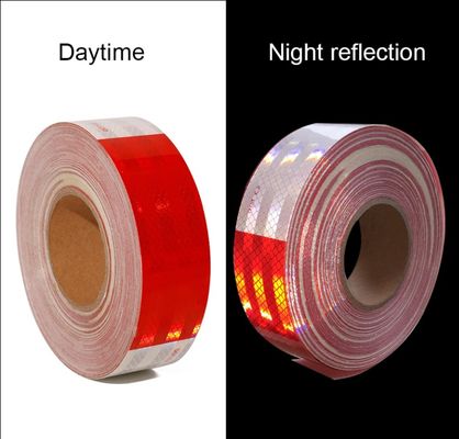 comprar Cinta reflectante de advertencia roja y blanca de alta calidad para camiones, remolques, vehículos pesados y largos Fabricación en línea