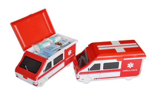 comprar Kit de primeros auxilios en forma de ambulancia con cuerpo de plástico ABS y tamaño compacto 230x105x100mm para uso de emergencia Fabricación en línea