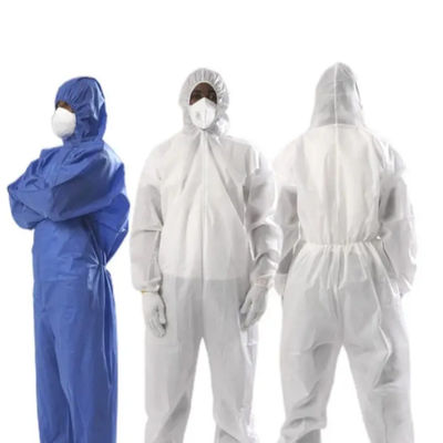 Un buen precio. Bata protectora disponible Kit With Hood del PPE de la bata 45gsm SMS de 2XL 3XL en línea