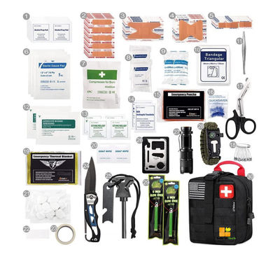 Un buen precio. Equipo de supervivencia al aire libre de Kit Pouch Gear Outdoor Emergency de los primeros auxilios de la seguridad ISO13485 en línea