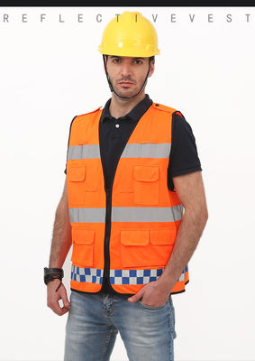 Un buen precio. seguridad ignífuga de Vis Vest For Personal del chaleco del trabajador 100%Polyester del chaleco reflexivo anaranjado de la seguridad hola en línea