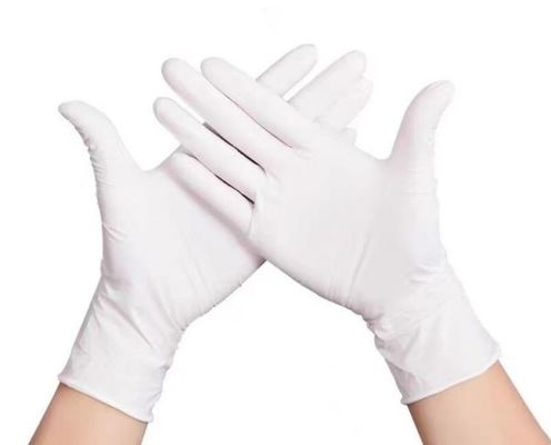 Un buen precio. Guantes de látex desechables libres de polvo con agarre texturizado en la punta del dedo y certificación CE EN455 en línea