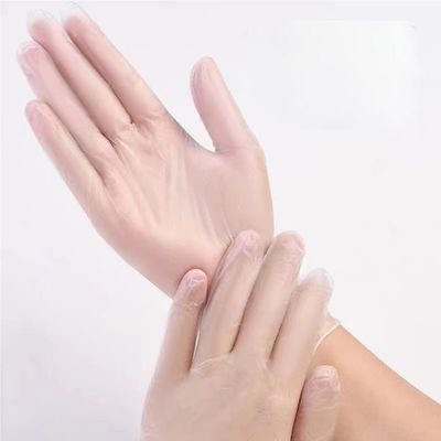 Un buen precio. Guantes de PVC transparentes desechables con dimensiones personalizables para el trabajo de seguridad certificados CE EN455 en línea