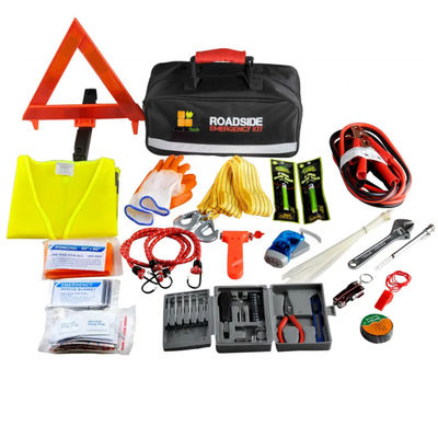 Un buen precio. Primeros auxilios automotrices adultos Kit Safety Car Roadside Assistance Kit With Jumper Cable en línea
