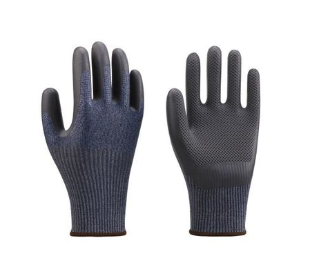 Un buen precio. Guantes de seguridad resistentes al deslizamiento de látex ecológico con revestimiento HPPE de calibre 13 para resistencia al corte en línea