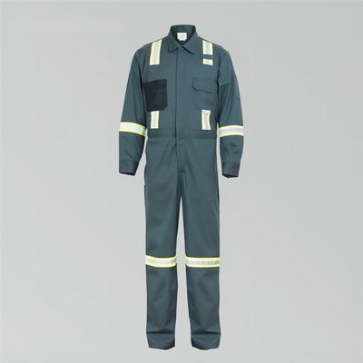Un buen precio. 88% de algodón 12% de nylon Traje de seguridad NFPA 70E y 2112 Certificado con banda reflectante de 360 ° en línea