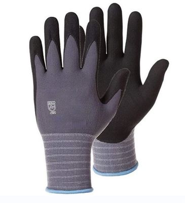 Un buen precio. Guantes de trabajo de seguridad de nylon de punto sin costura con características resistentes al deslizamiento y repelentes al agua transpirables en línea