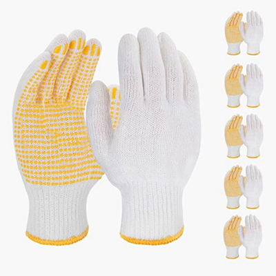 Un buen precio. L XL XXL resistente al deslizamiento y ligero guantes de seguridad de trabajo guantes de mano de algodón en línea