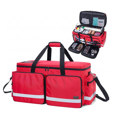Un buen precio. Bolsa de primeros auxilios médicos de emergencia con certificación CE de material de nailon con compartimento grande para tanque de oxígeno en línea