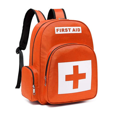 Un buen precio. Mochila de primeros auxilios médicos resistente al agua de tela de nylon con 9 bolsillos con red para la supervivencia de emergencia en línea