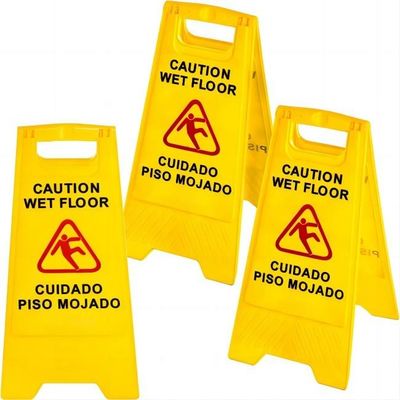 Un buen precio. Muestras de seguridad mojadas colgantes del piso de la precaución plástica derecha de la seguridad 0.86kg en línea