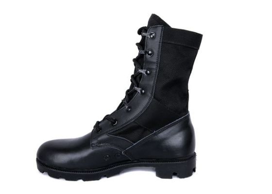 Un buen precio. Las botas tácticas de cuero auténticas del negro EUR39-47 impermeabilizan las botas de combate de cuero negras para mujer en línea