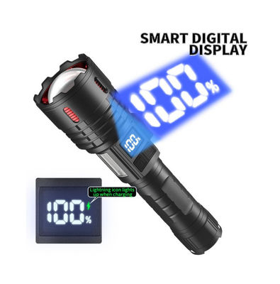 Un buen precio. Potente 1500-1600 lumens lámpara de linterna LED con USB recargable tipo C y zoom telescópico para acampar caminatas al aire libre en línea